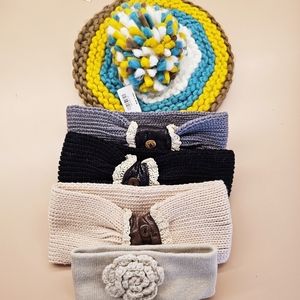 BUNDLE of 5 ,Autumn and Winter Woman's headbands and a super soft beanie - New!